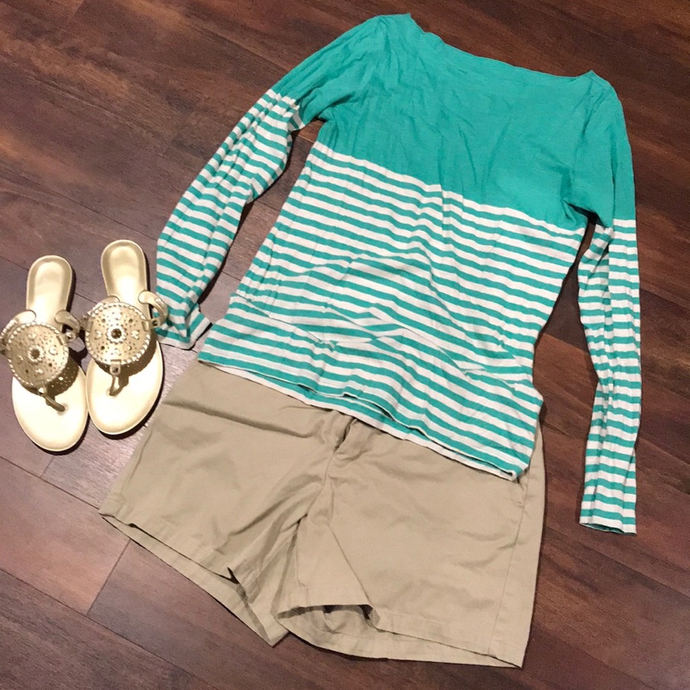 LOFT striped thin long sleeve top